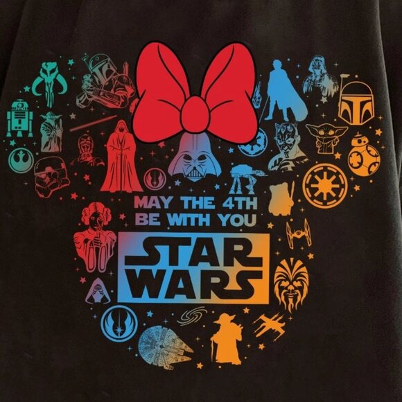 Star Wars Mickey Ears May The 4th Be With You Unisex T-Shirt 90 - Picture 2 of 5